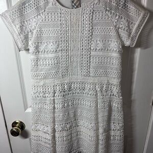 Girls Elegant White Lace Dress